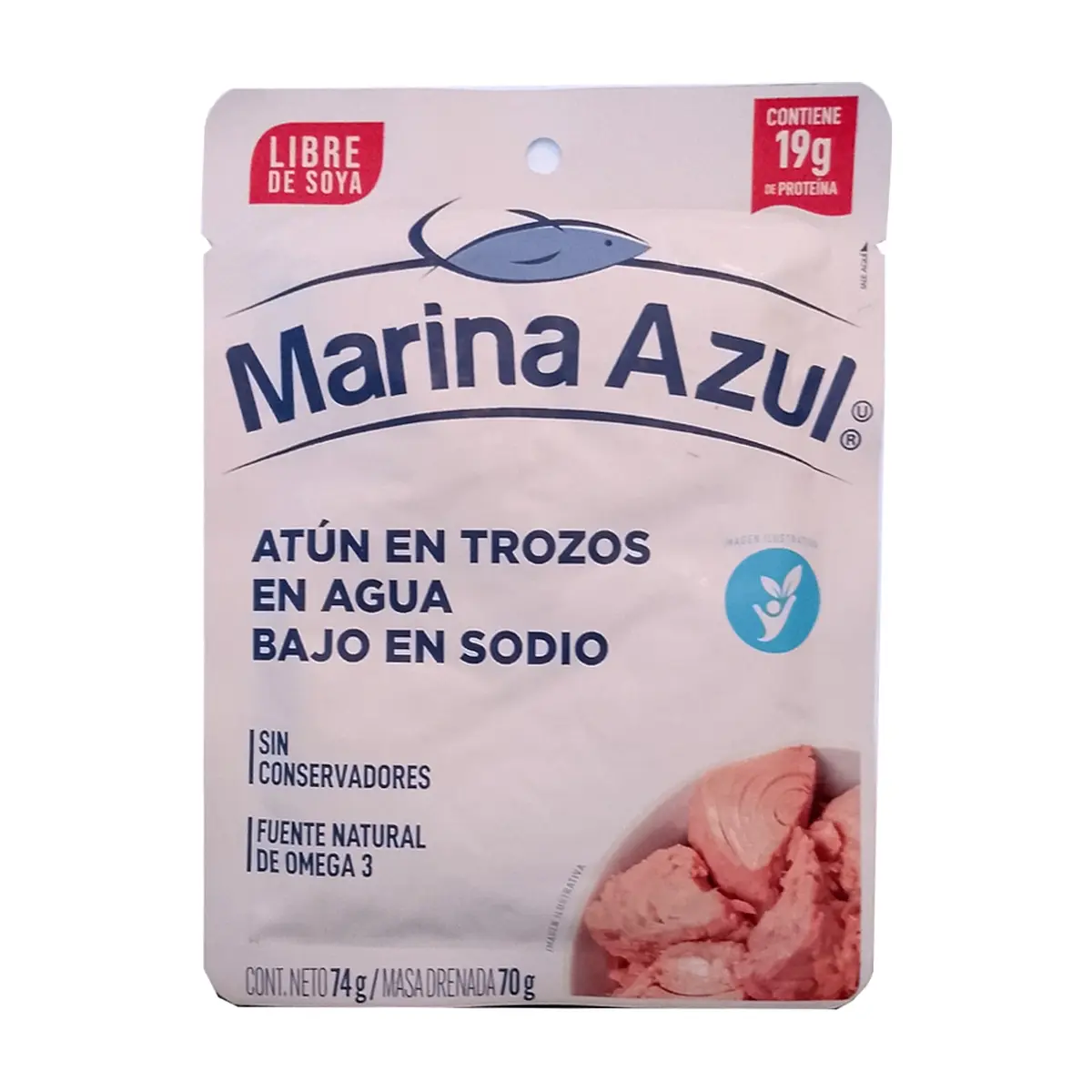 Atún en trozos en agua bajo en sodio Marina Azul (74 g / 2.61 oz) - Thumbnail 4