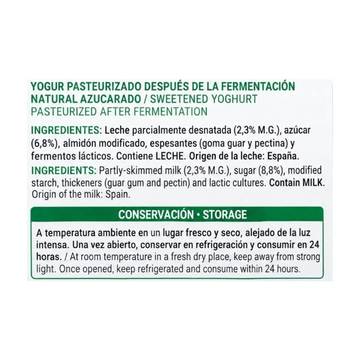 Yogurt pasteurizado sabor natural azucarado Vima Foods (4 x 100 g / 3.52 oz) - Miniatura 4