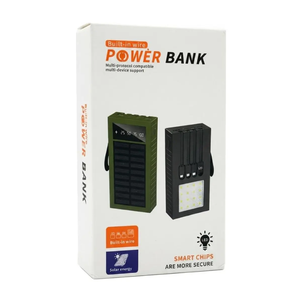 Banco de energía portátil de 20 000 mAh con panel solar XL Soluciones - Thumbnail 4