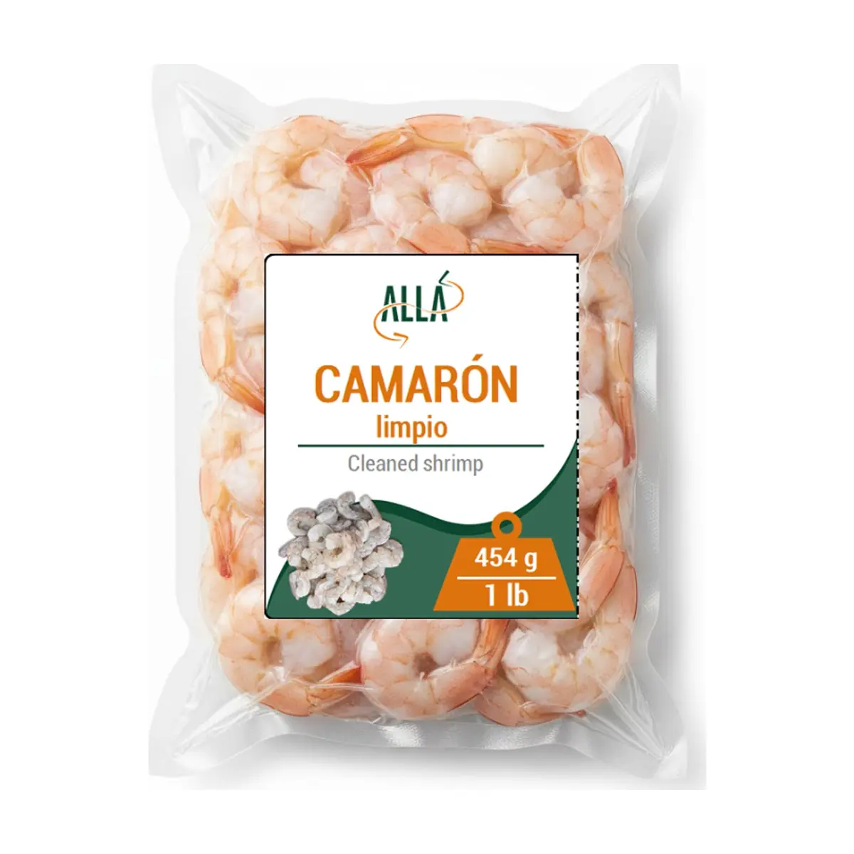Camarón limpio ALLÁ (454 g / 1 lb) - Miniatura 1