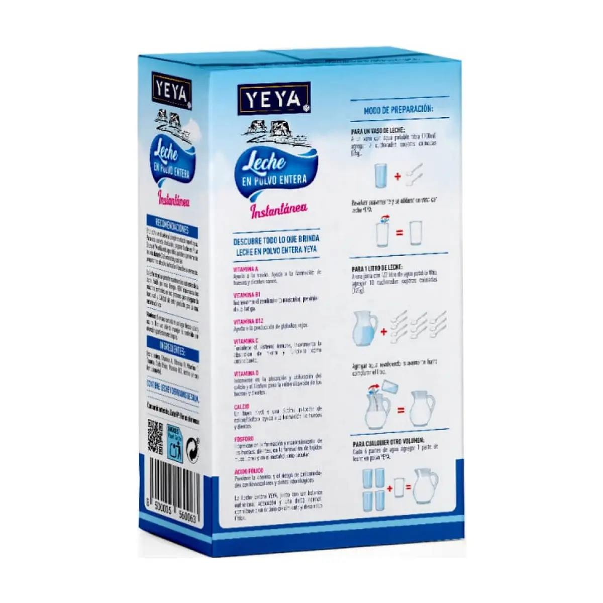 Leche en polvo entera YEYA (800 g / 1.76 lb) - Thumbnail 2