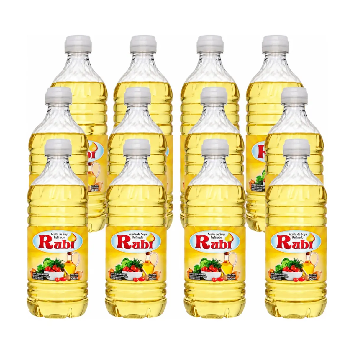 Aceite de soya refinado Rubi (12 x 900 ml)