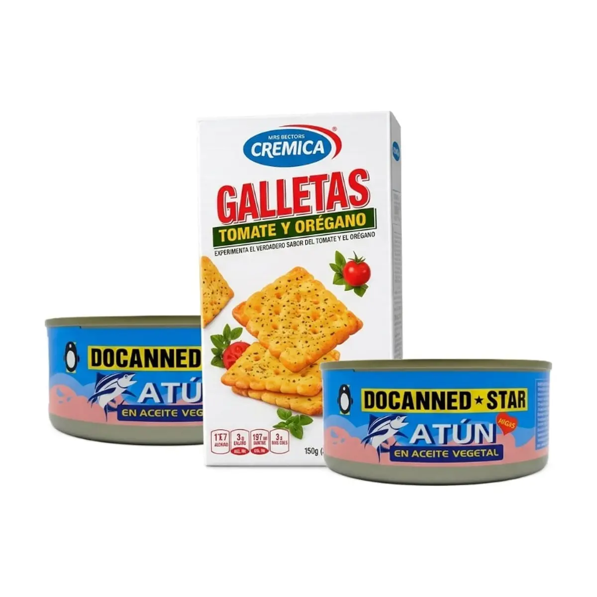 Combo de Atún en aceite vegetal + Galletas saladas - Imagen 1