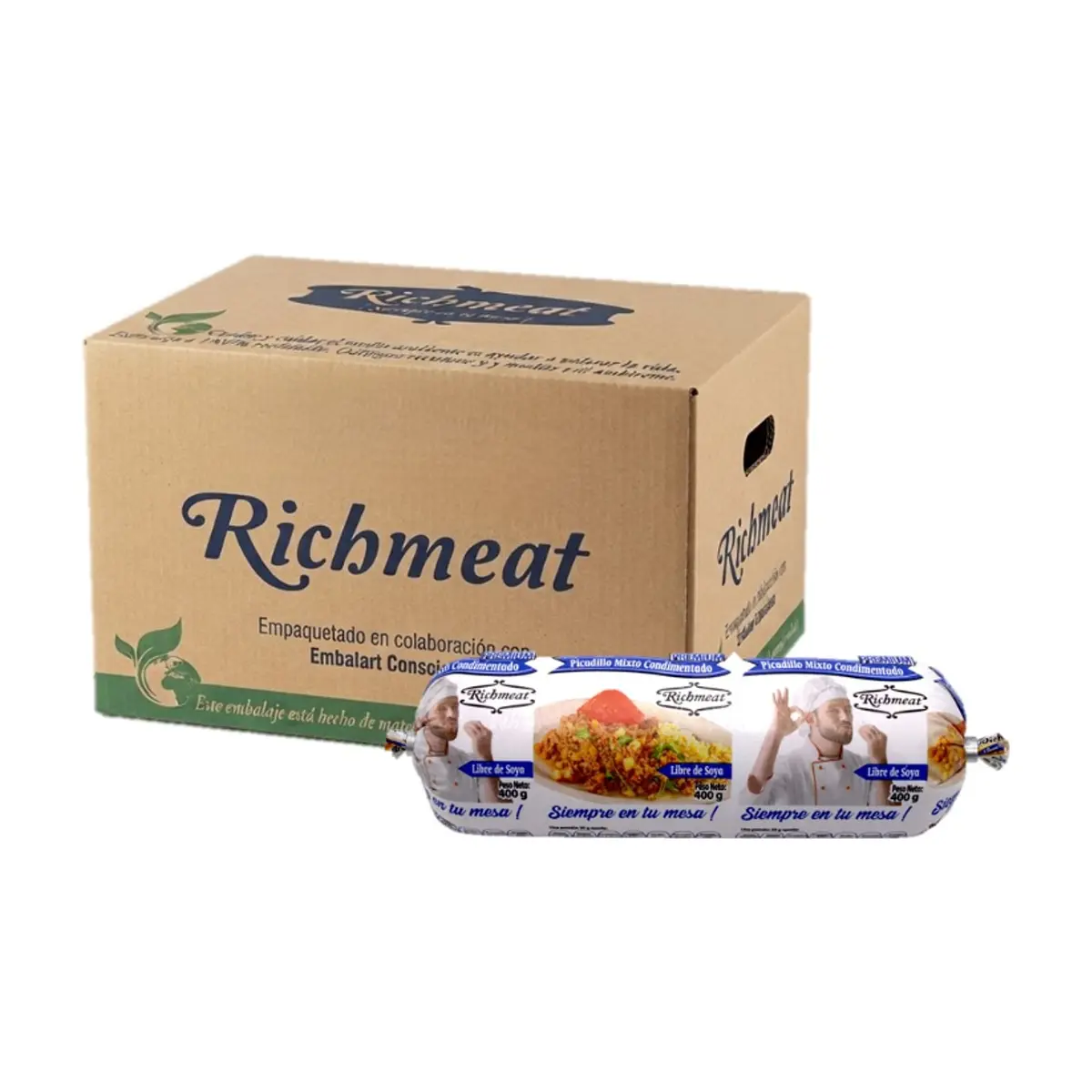 Picadillo mixto condimentado de pollo y cerdo El Cocinerito Richmeat (40 x 400 g / 14.10 oz)