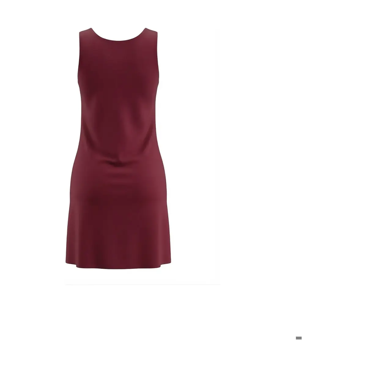 Vestido corte princesa rojo vino sin mangas con cuello redondo Torbex (Talla única) - Thumbnail 3