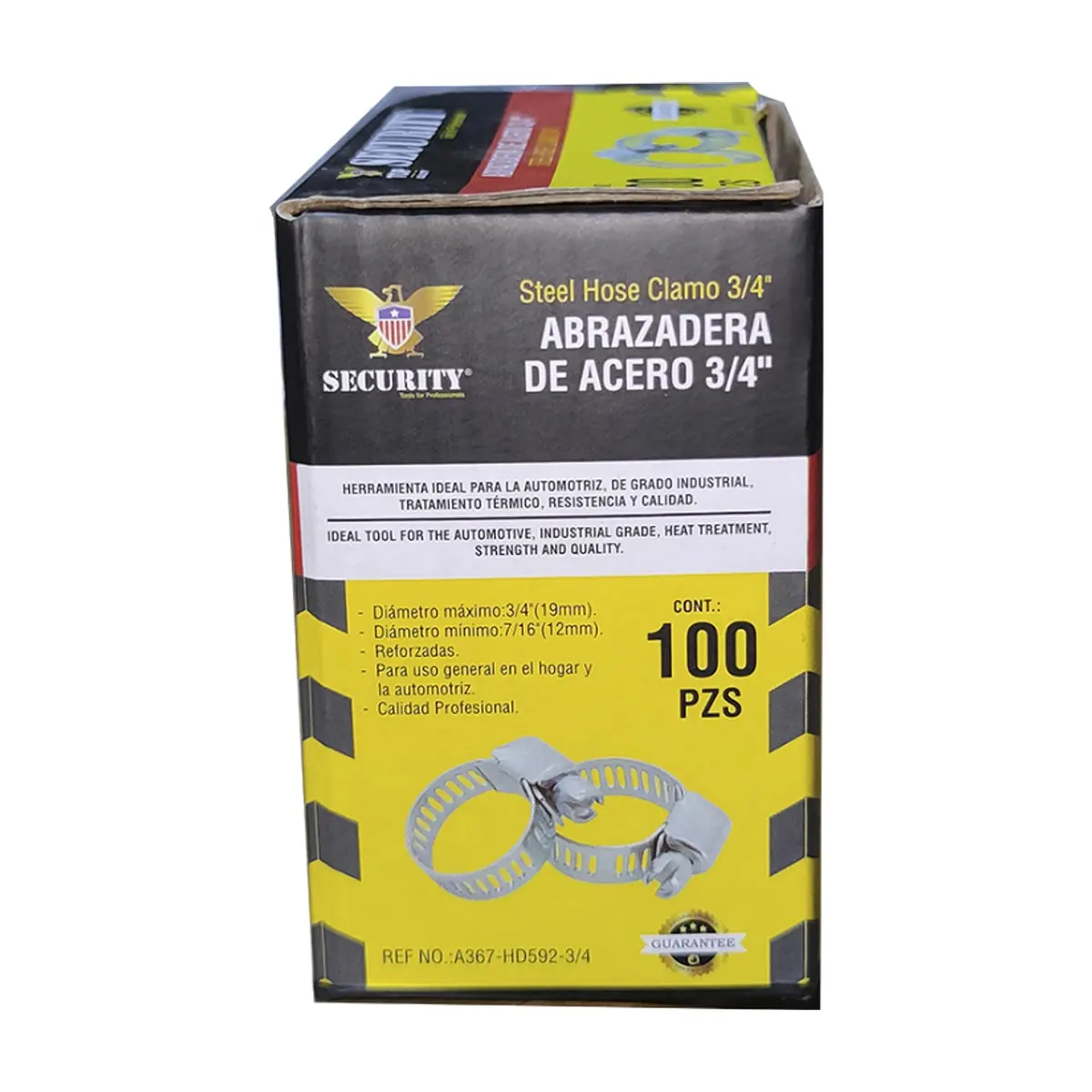 Caja de 100 abrazaderas de acero de 3/4" Security - Thumbnail 5
