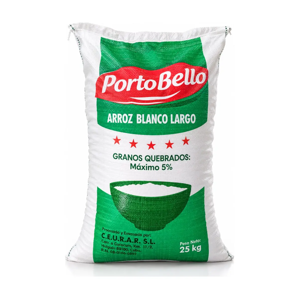 Arroz blanco de grano largo PortoBello (25 kg / 55 lb) - Miniatura 1