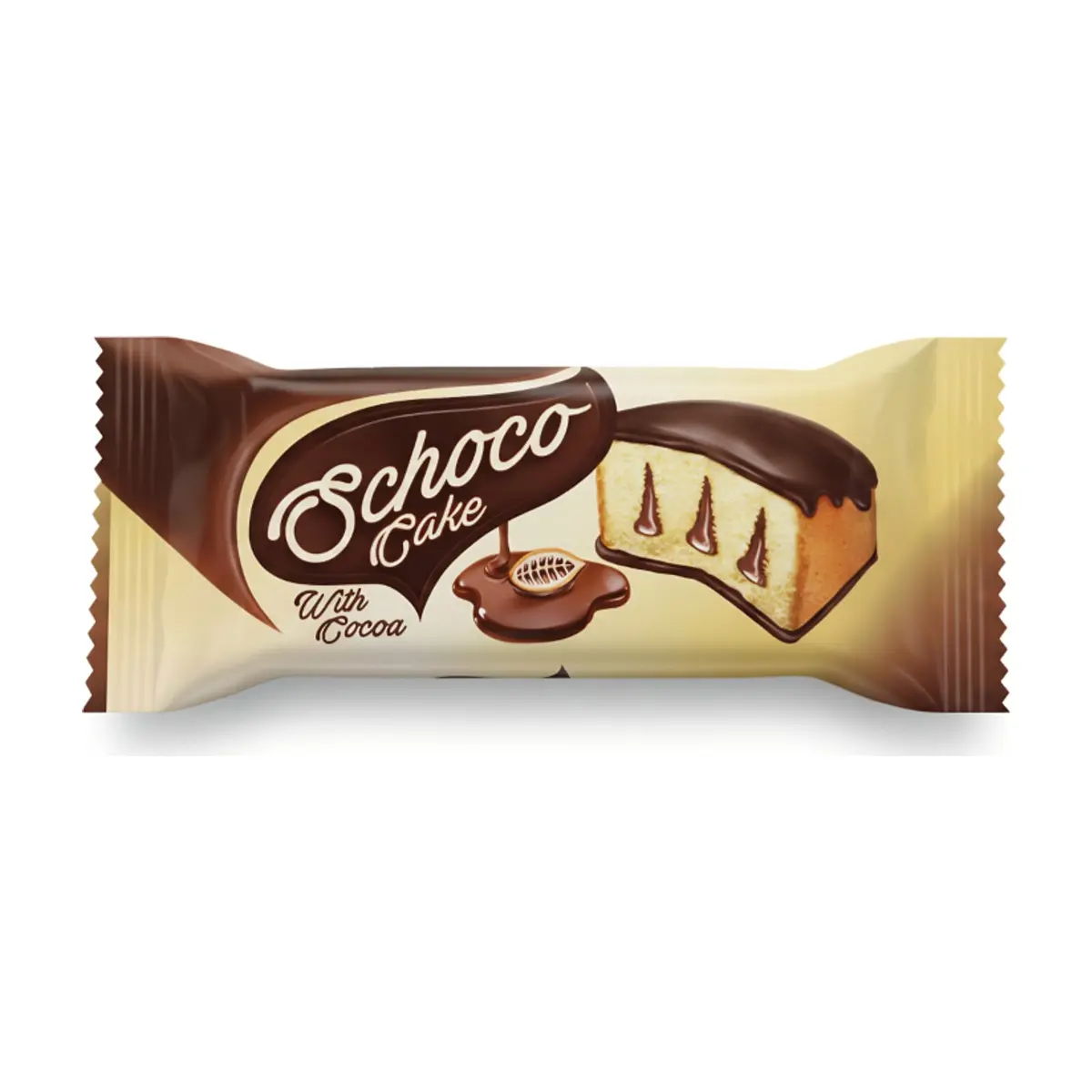 Pastelito relleno de chocolate con cobertura de chocolate Schoco (45 g / 1.6 oz)