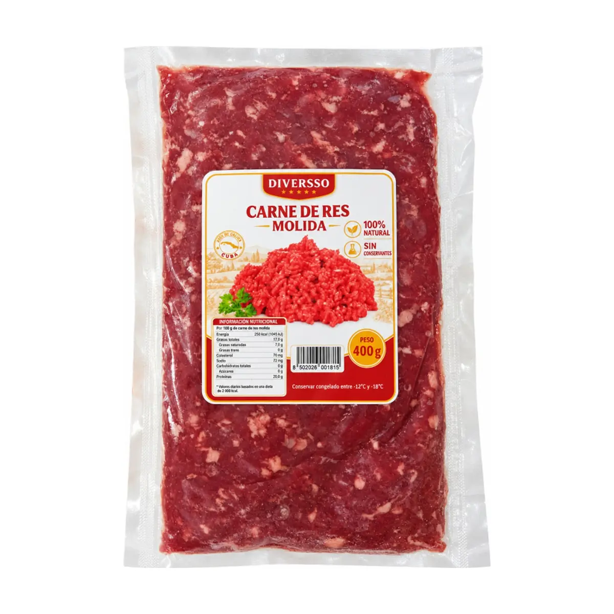 Carne de res molida al vacío Diversso (400 g / 14.11 oz) - Miniatura 1