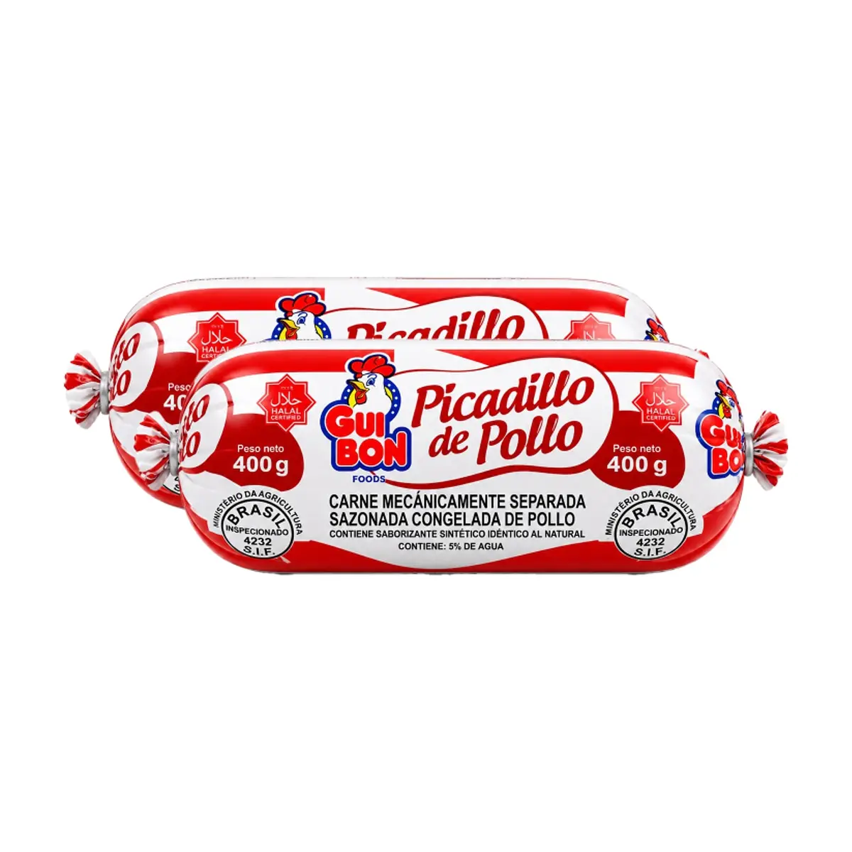 Carne mecánicamente separada sazonada de pollo Gui Bon Foods (2 x 400 g / 14.1 oz) - Miniatura 1