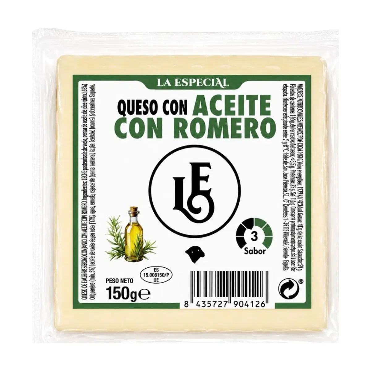 Queso de oveja con aceite y romero La Especial (150 g / 5.29 oz)