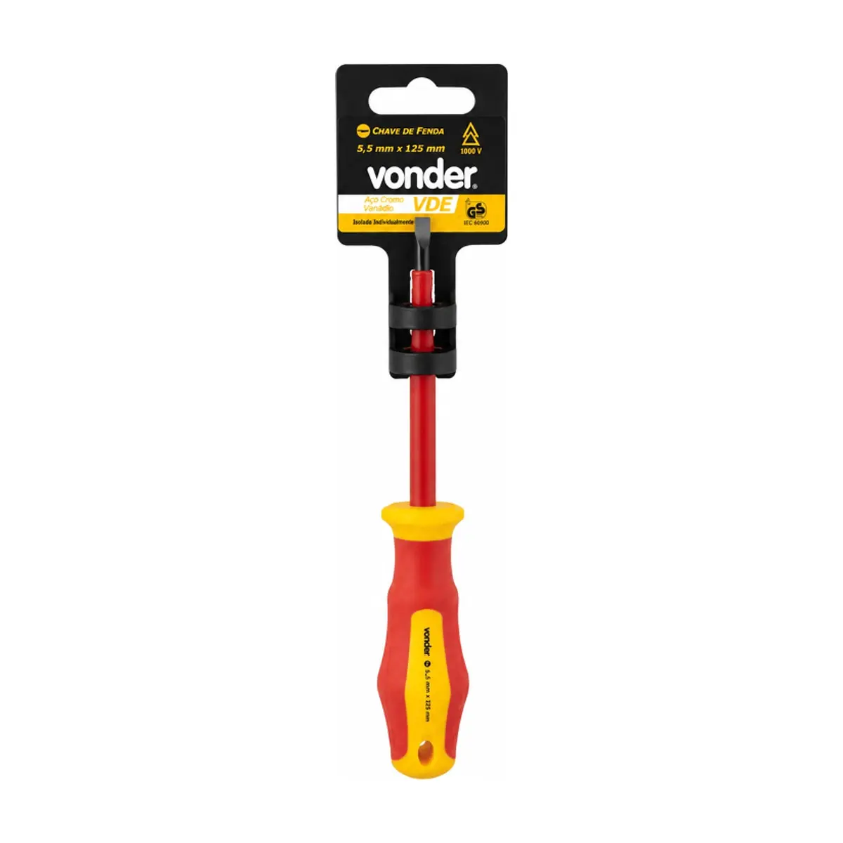 Destornillador de paleta aislante 5.5 mm x 125 mm Vonder - Thumbnail 5