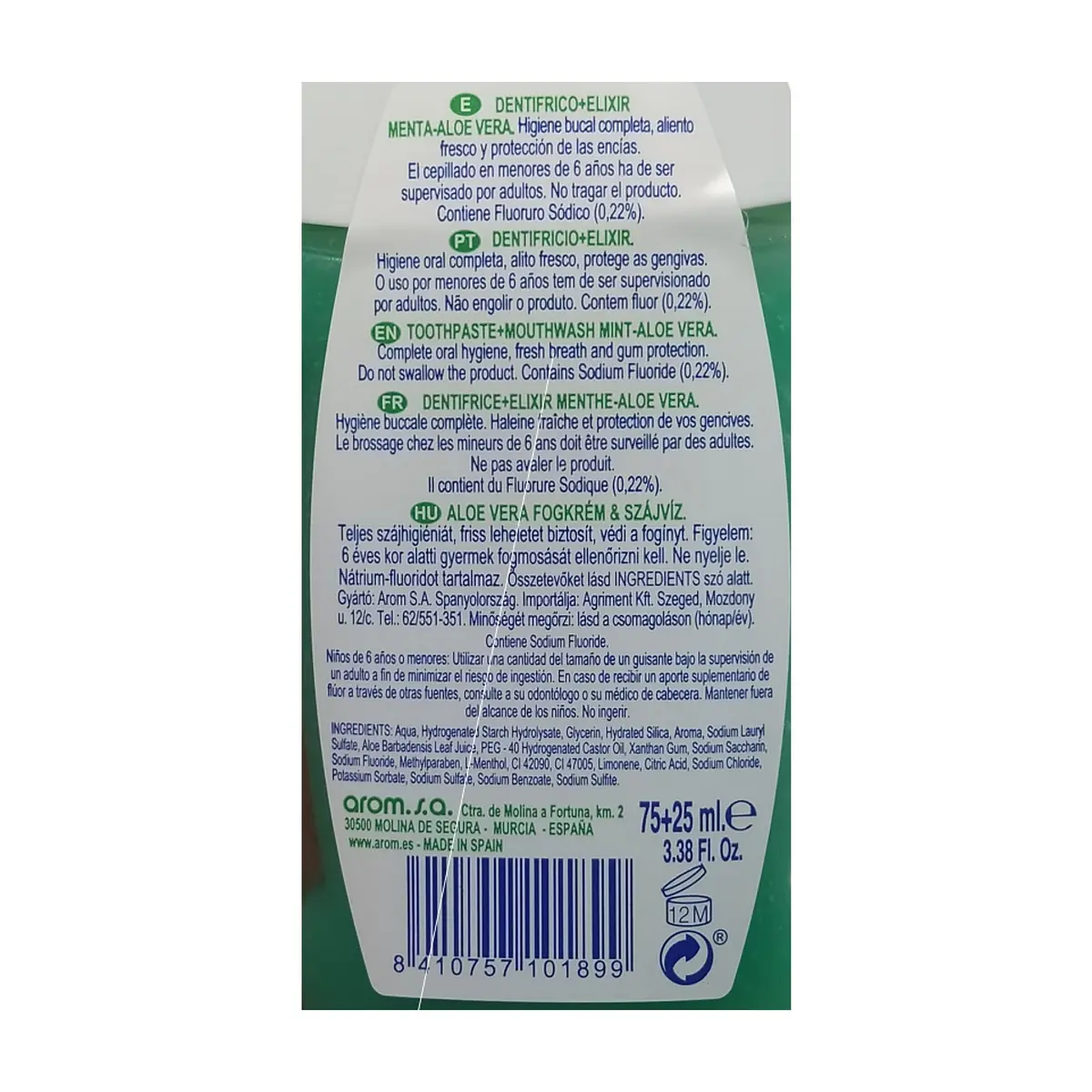 Pasta dental en gel con Aloe Vera S'nonas (100 ml / 3.38 fl oz) - Thumbnail 3