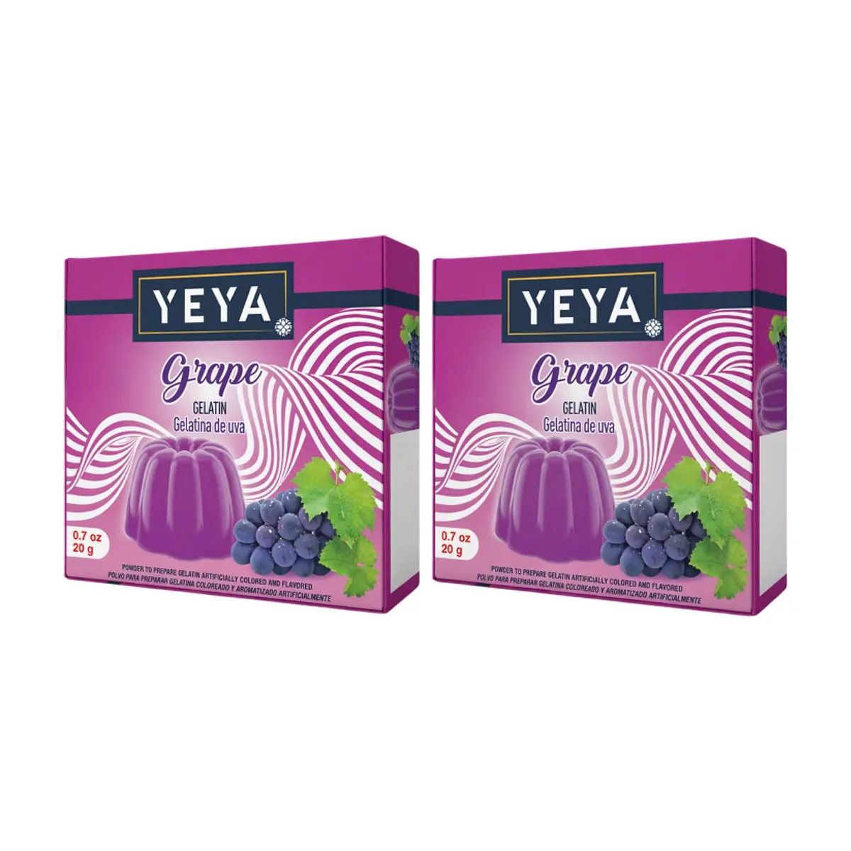Gelatina sabor uva YEYA (2 x 20 g)
