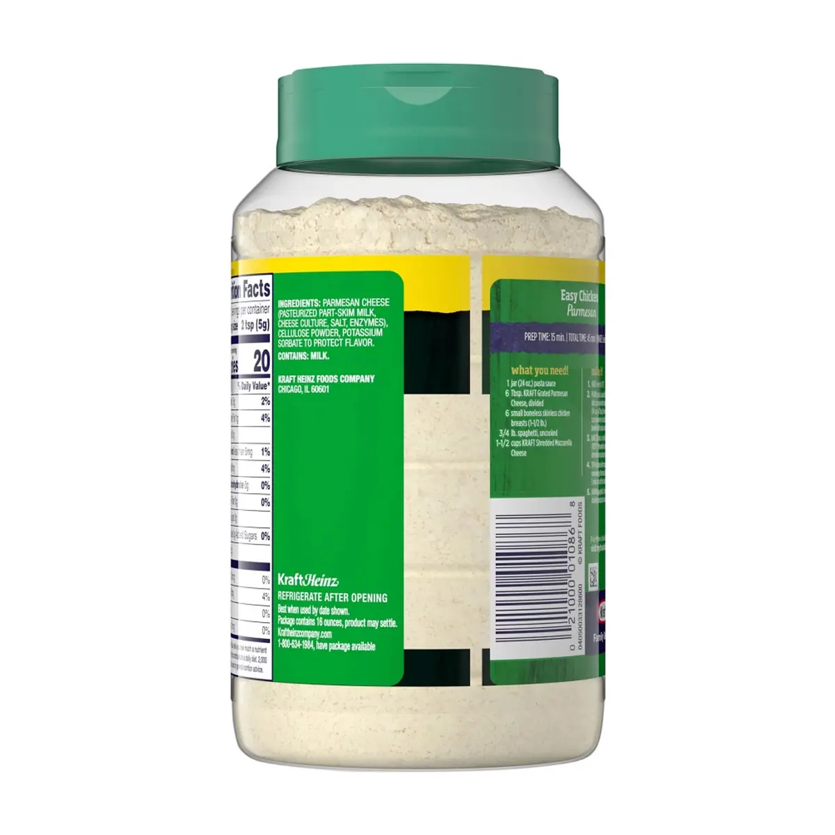 Queso parmesano rallado Kraft (453 g / 1 lb) - Miniatura 2