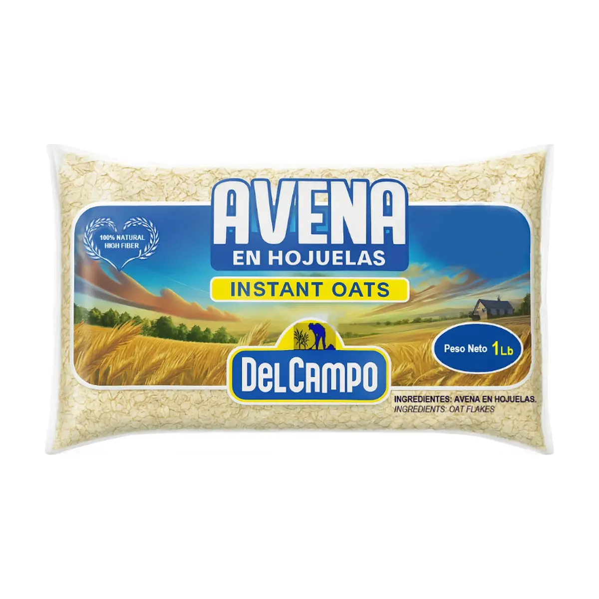 Avena en hojuelas Del Campo (453.6 g / 1 lb)