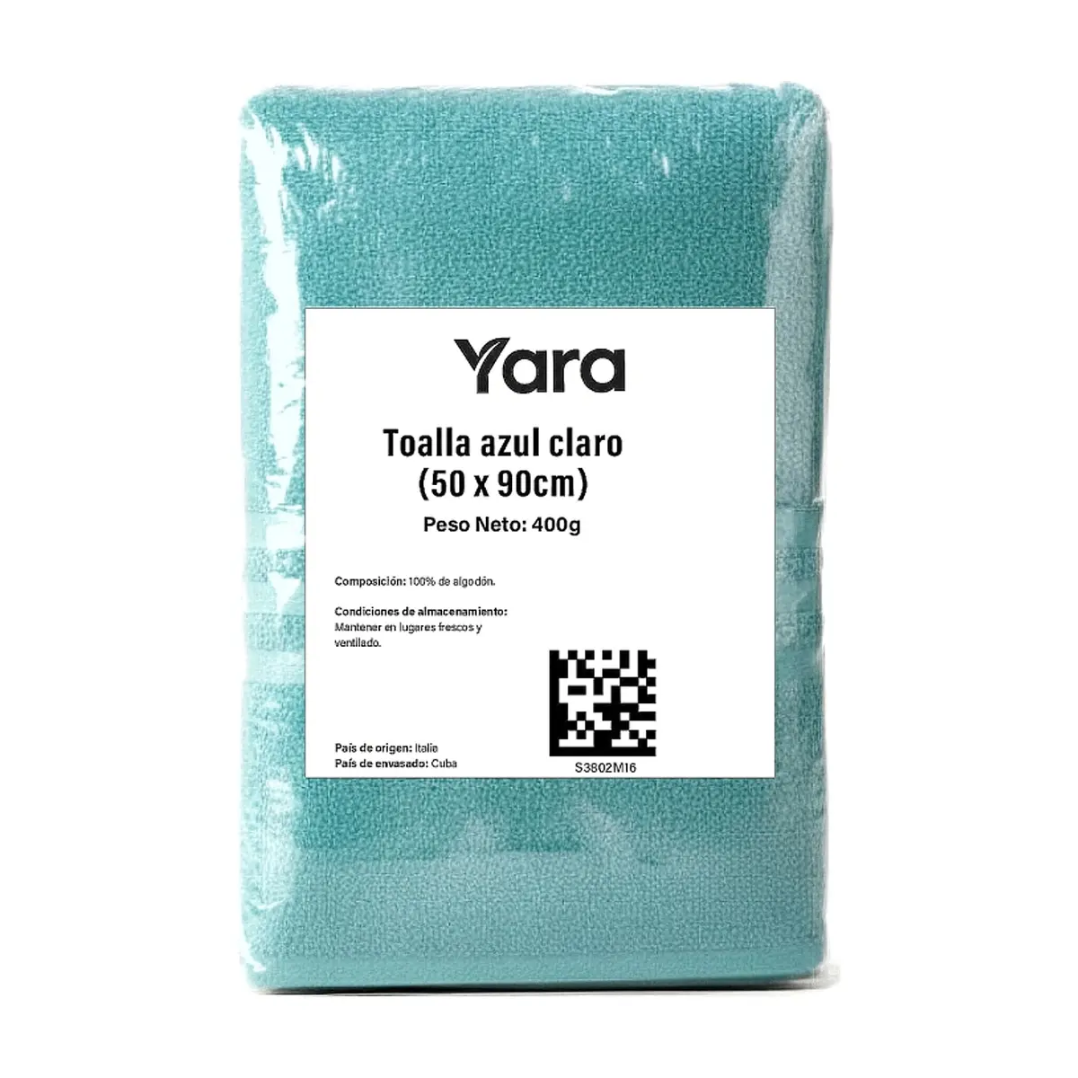 Toalla azul claro Yara (50 x 90 cm) - Miniatura 7