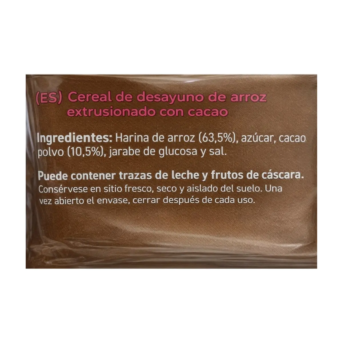 Cereal de arroz inflado con sabor a chocolate Ceridés (500 g / 1.1 lb) - Miniatura 2