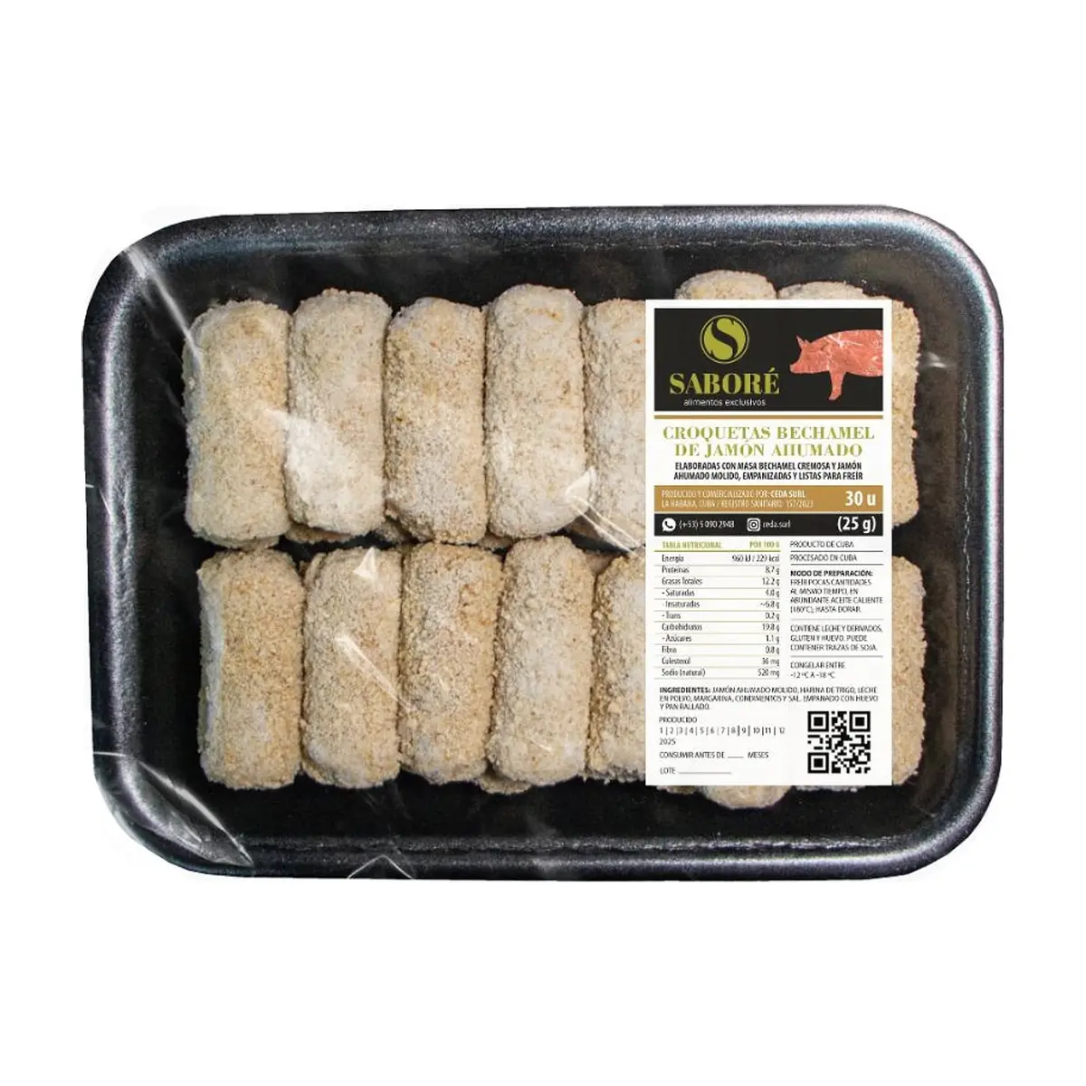 Croquetas bechamel de jamón ahumado Saboré (30 x 25 g)
