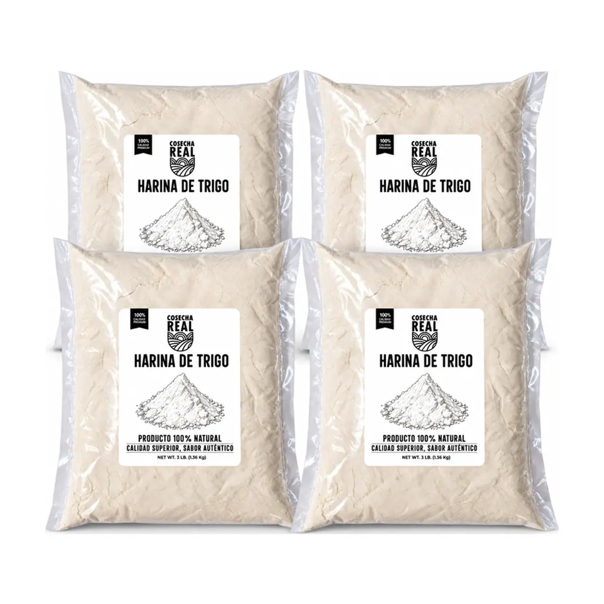 Harina de trigo Cosecha Real (4 x 1.36 kg / 3 lb)