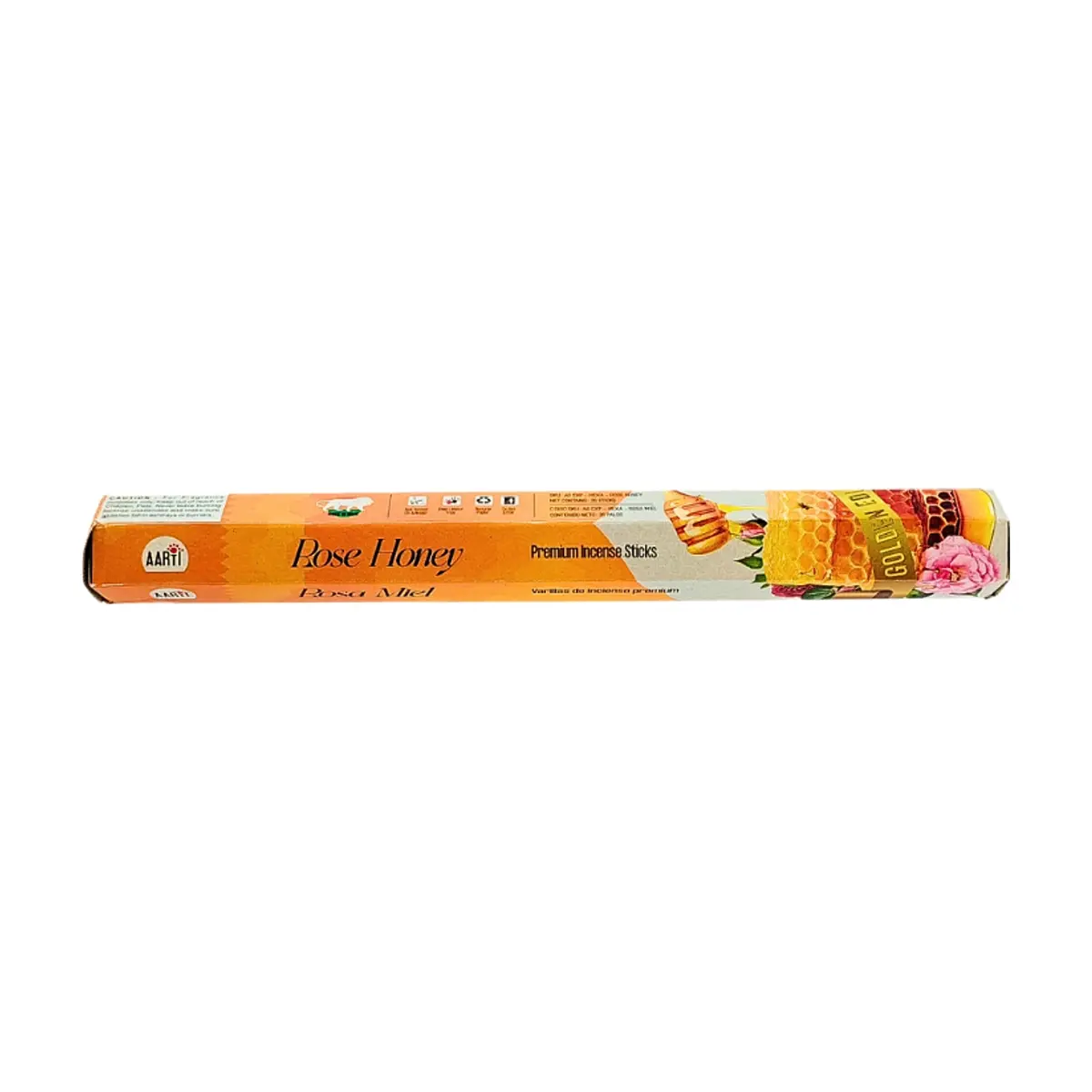 Varillas de incienso fragancia rosa miel Aarti (20 U)