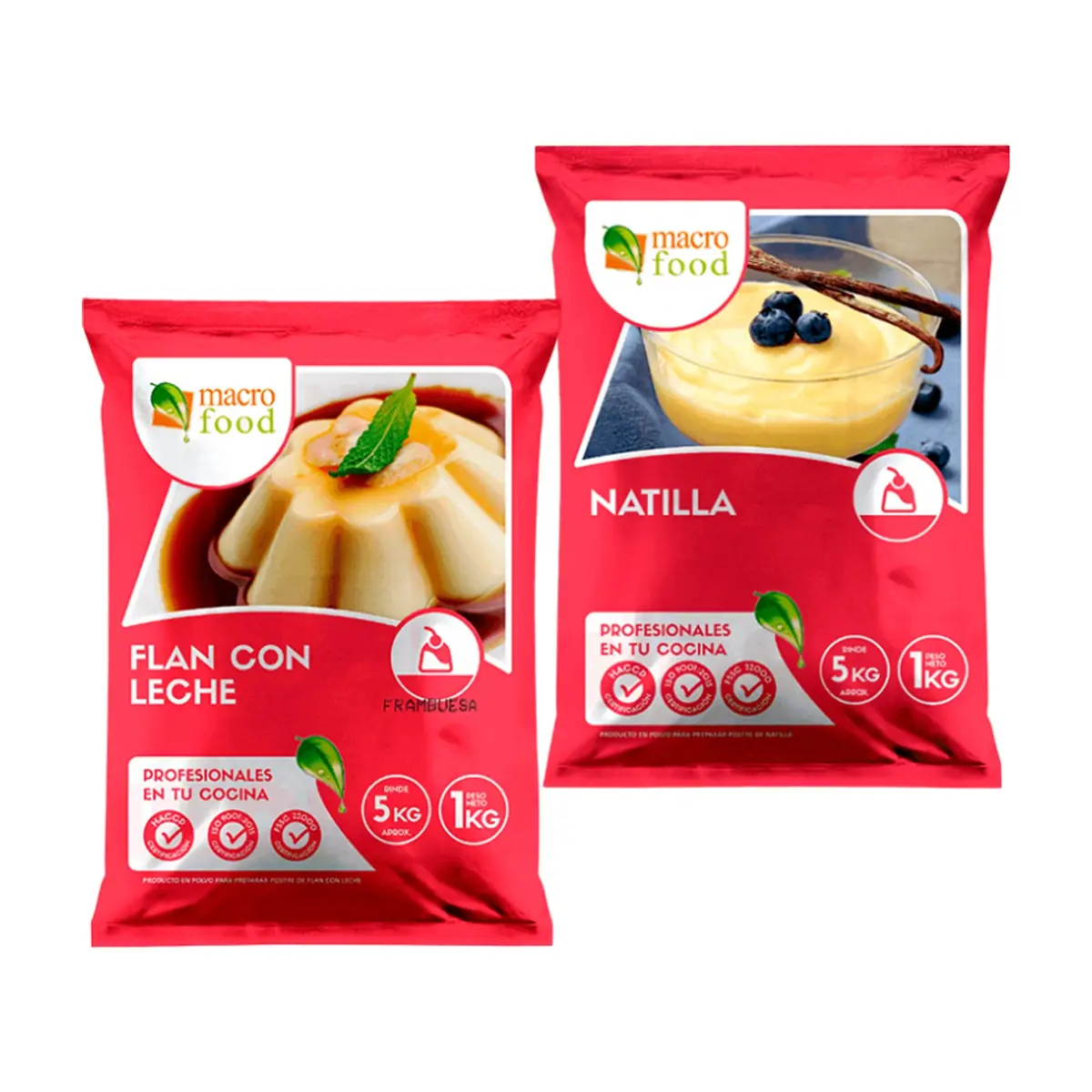 Combo dulce: Flan de frambuesa + Natilla de vainilla - Imagen 1