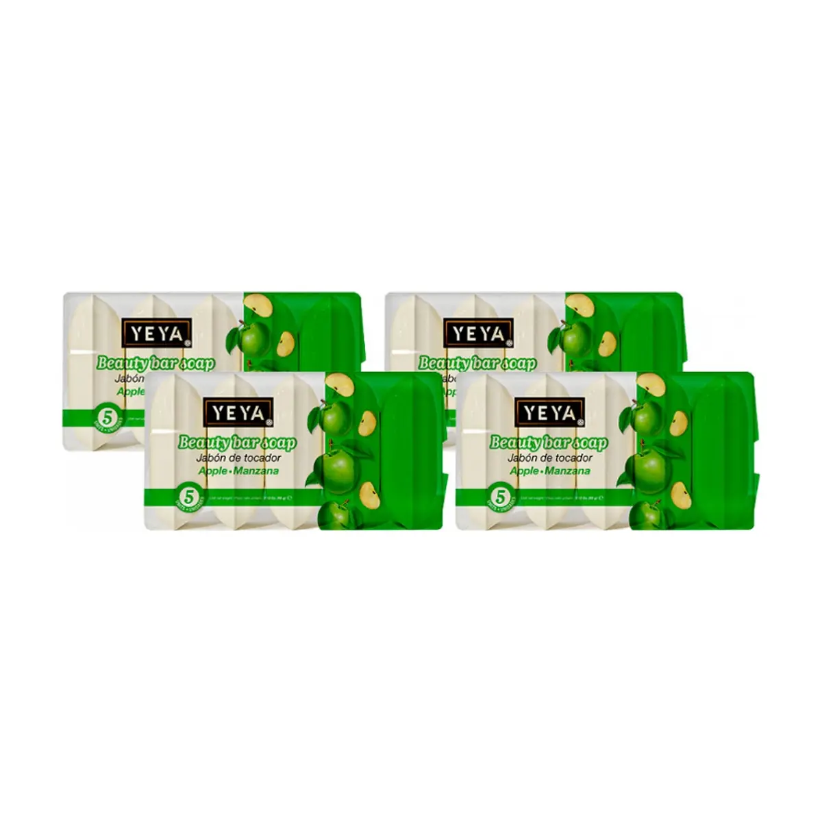 Jabón de tocador de manzana YEYA (4 x 300 g / 10.58 oz) - Miniatura 1