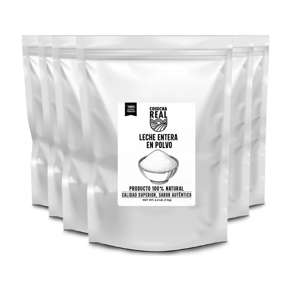 Leche entera en polvo Cosecha Real (6 x 1 kg / 2.2 lb) - Miniatura 1
