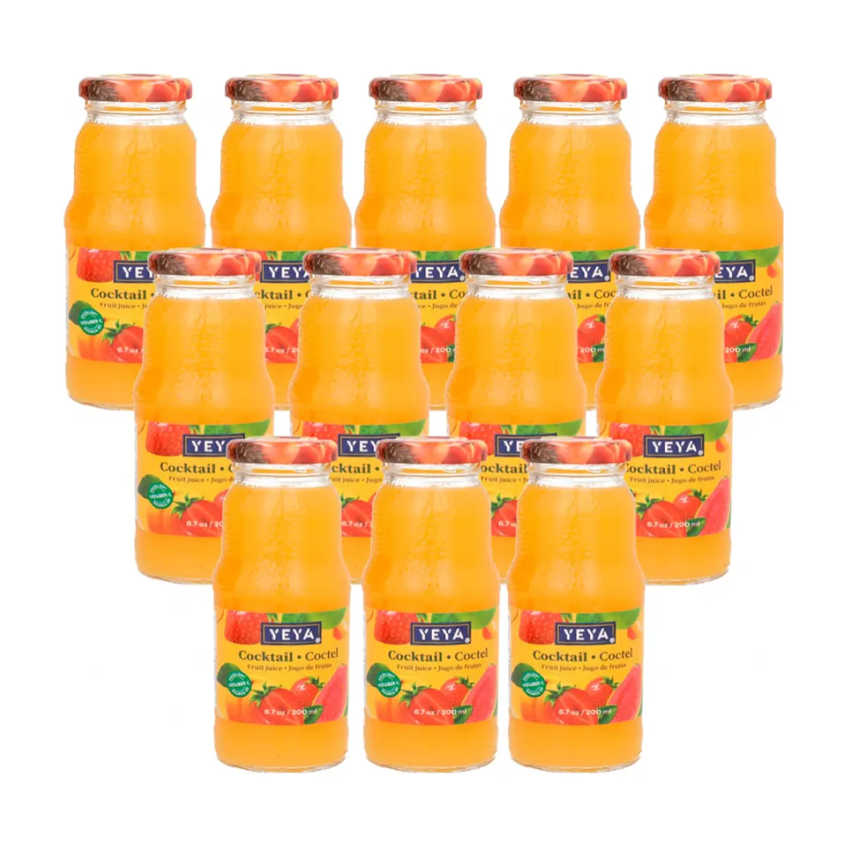 Jugo de coctel de frutas Yeya (12 x 200 ml)