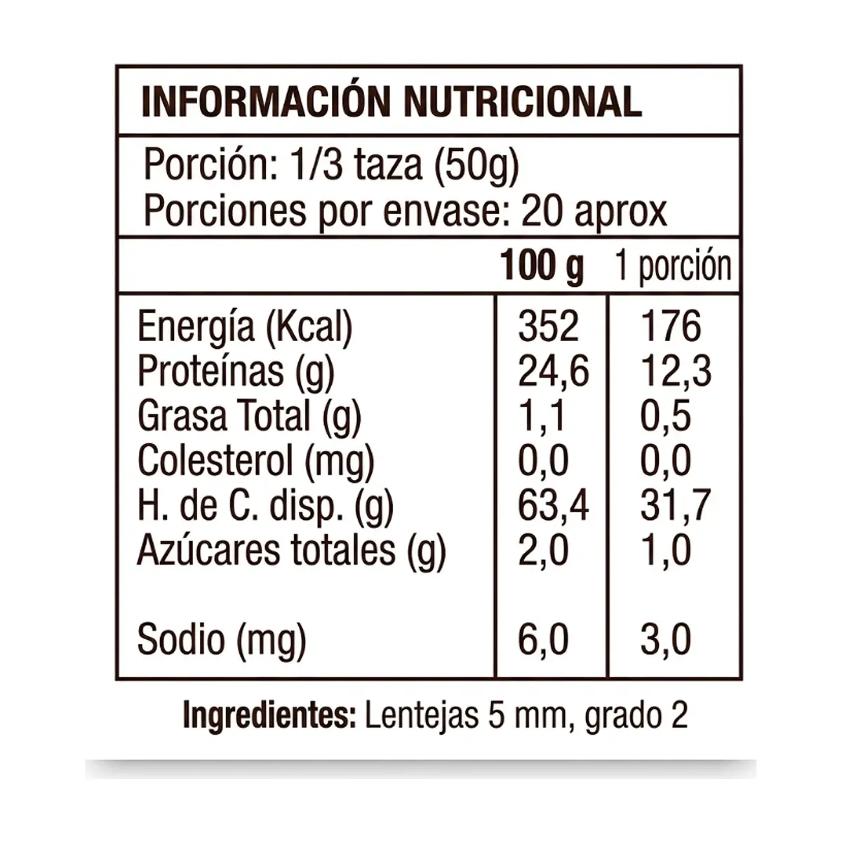 Lentejas Los granos (1 kg / 2.2 lb) - Thumbnail 3