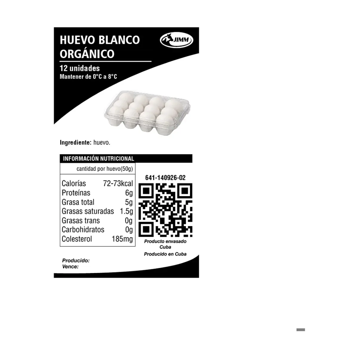 Huevos blancos orgánicos Jimm (12 U) - Thumbnail 3