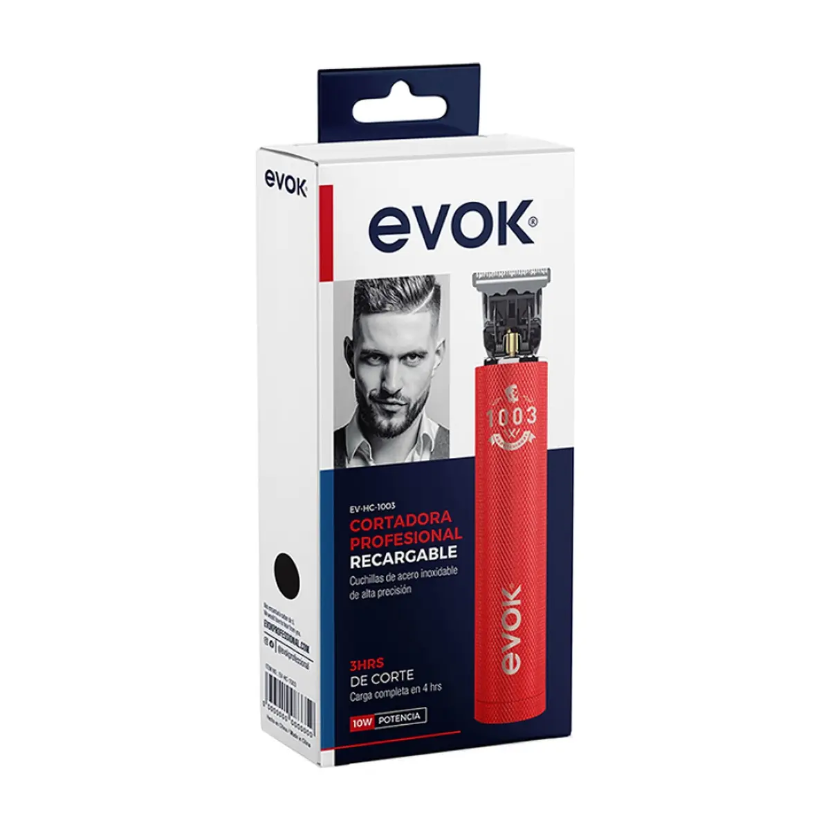 Máquina cortadora profesional recargable para el corte de cabello Evok