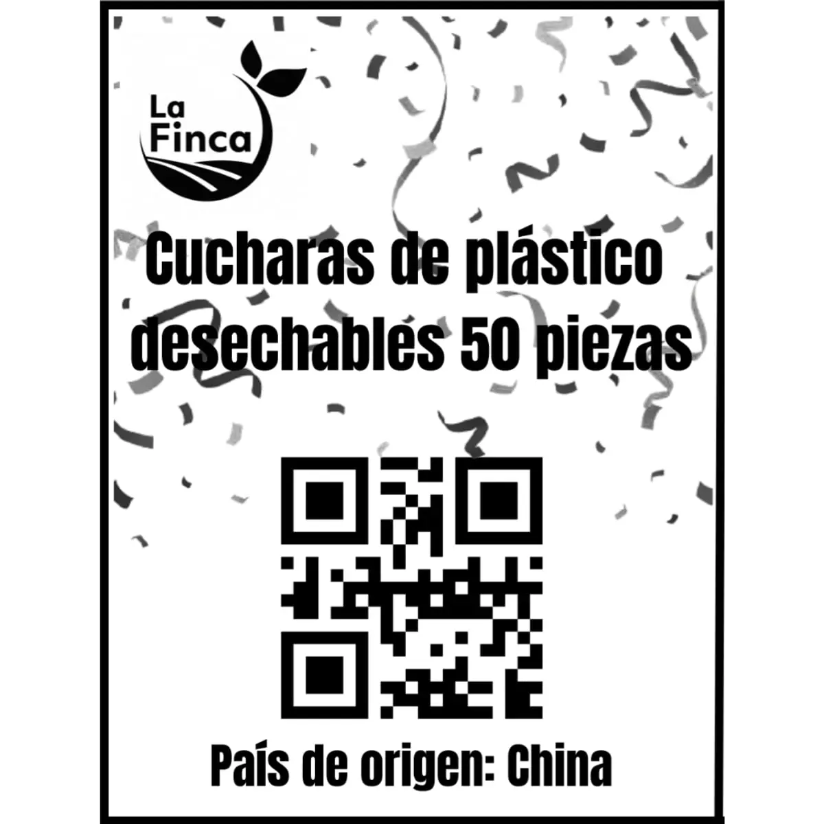 Cucharas de plástico desechables La Finca (50 U) - Thumbnail 3