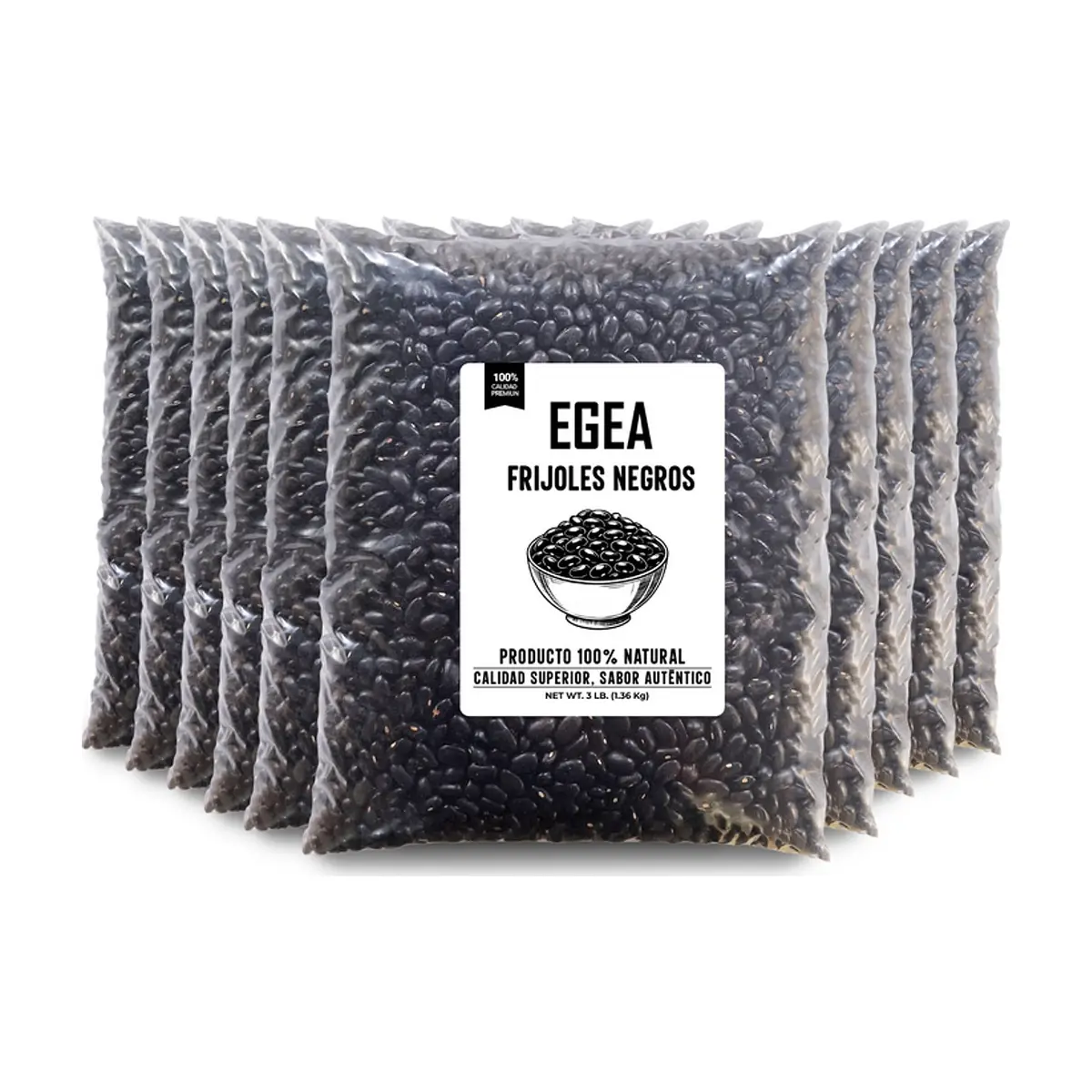 Frijoles negros EGEA (10 x 1.36 kg / 3 lb)