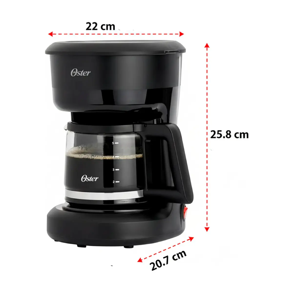Cafetera de 5 tazas negra Oster BVSTDCS51B - Miniatura 4
