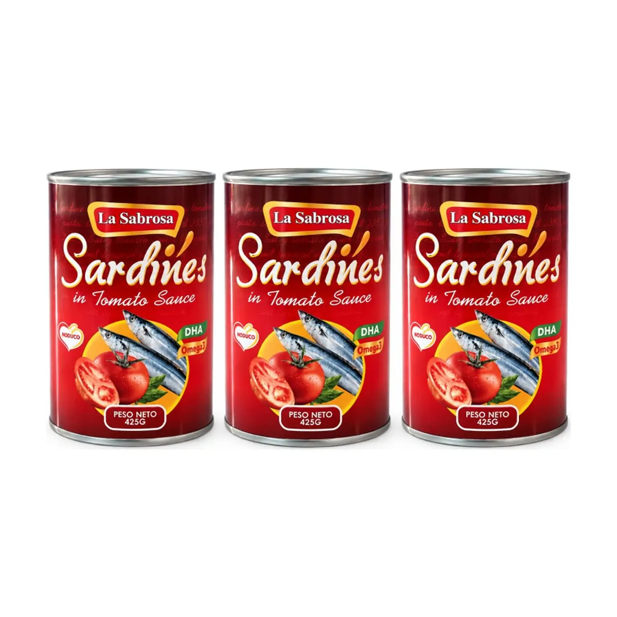 Sardina en salsa de tomate La Sabrosa (3 x 425 g / 14.99 oz) - Imagen 1