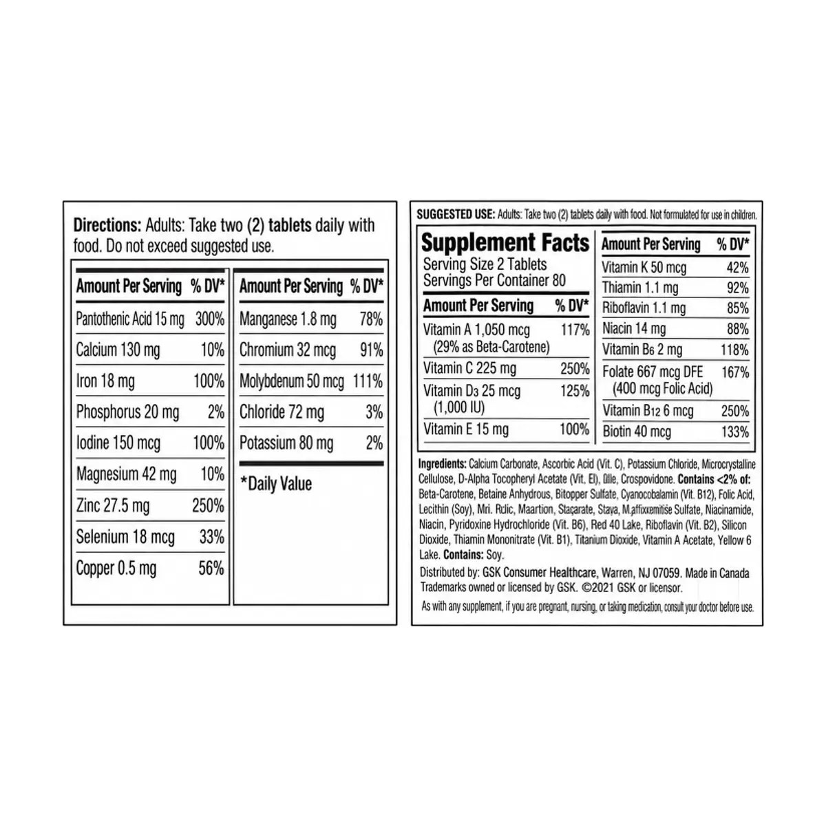 Multivitamínico para mujeres con apoyo inmunológico Minis Centrum (160 tabletas) - Miniatura 4