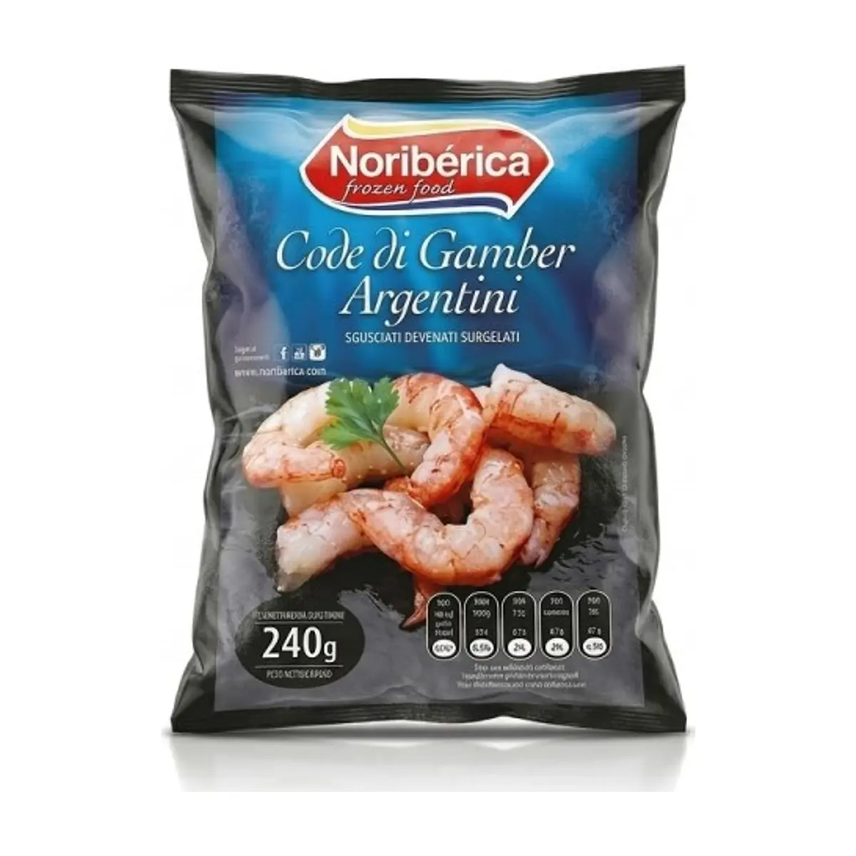Colas de Gambón Peladas y Desvenadas (240g) NORIBERICA