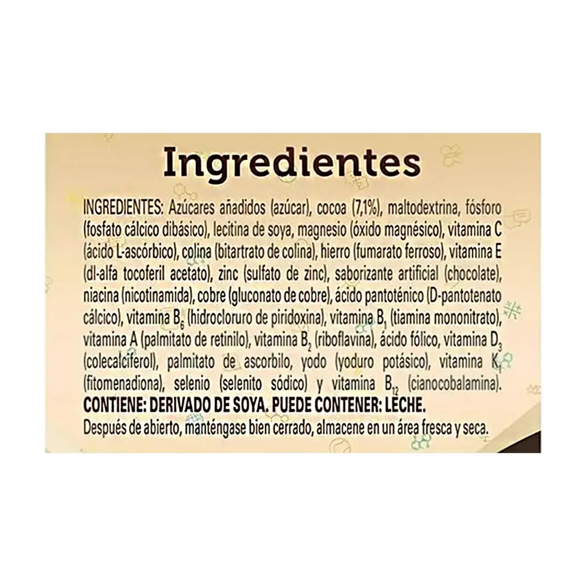 Alimento en polvo fortificado para preparar una bebida sabor a chocolate Cal-C-Tose (160 g / 5.64 oz) - Miniatura 2