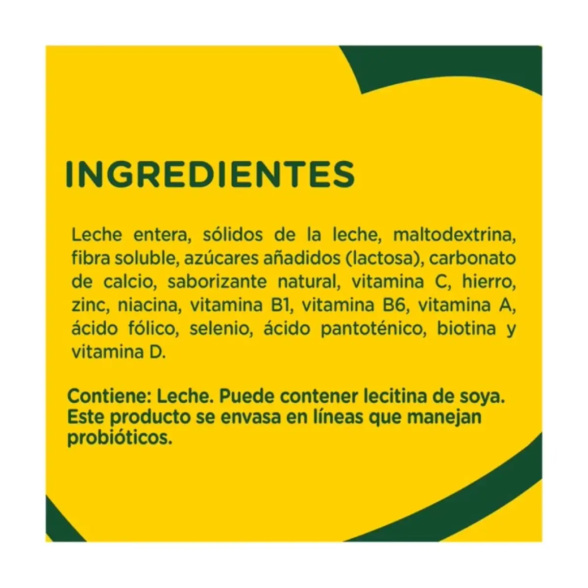 Leche en polvo parcialmente descremada acondicionada con fibra, minerales y vitaminas Nestlé (120 g / 4.23 oz) - Miniatura 3