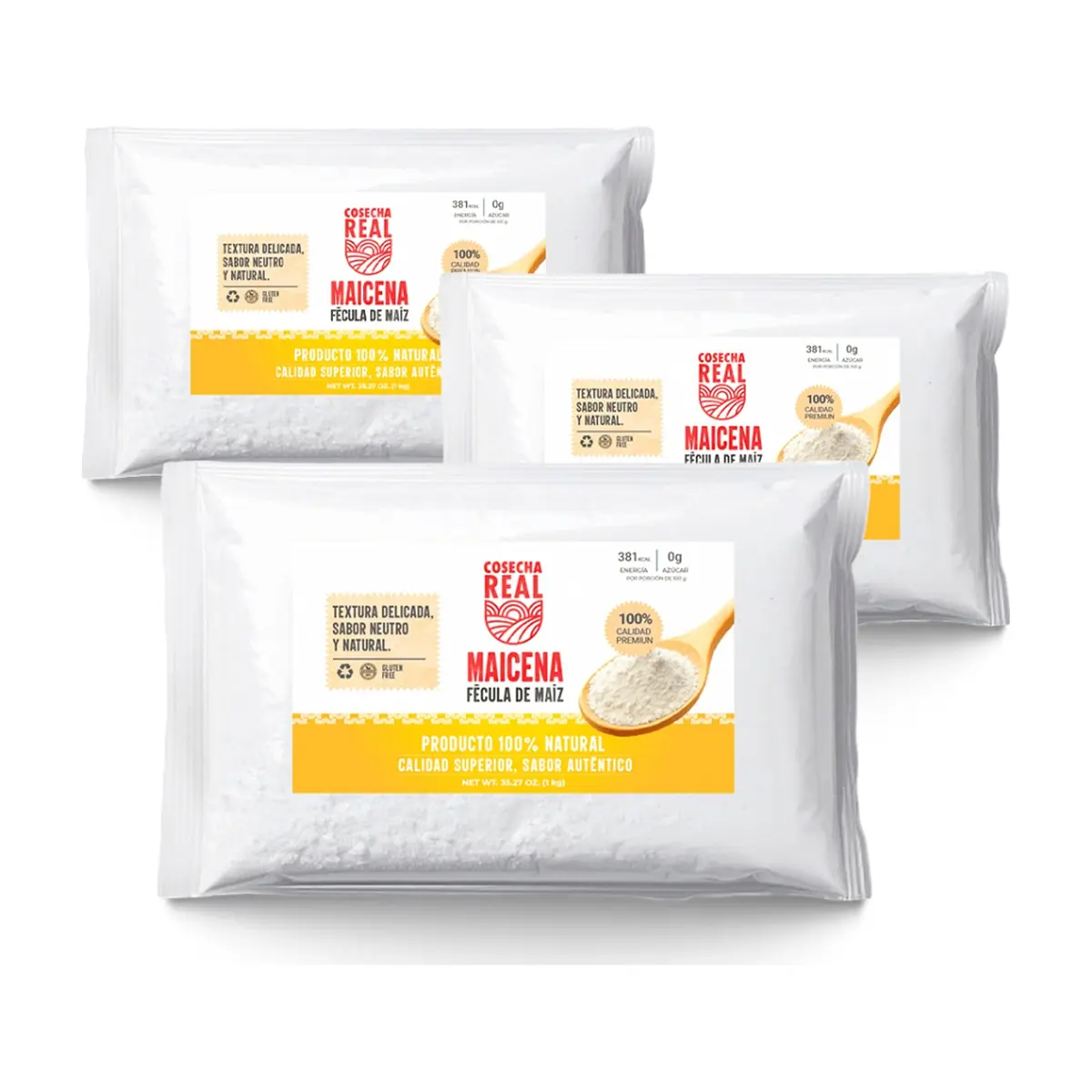 Maicena Cosecha Real (3 x 1 kg / 2.2 lb)
