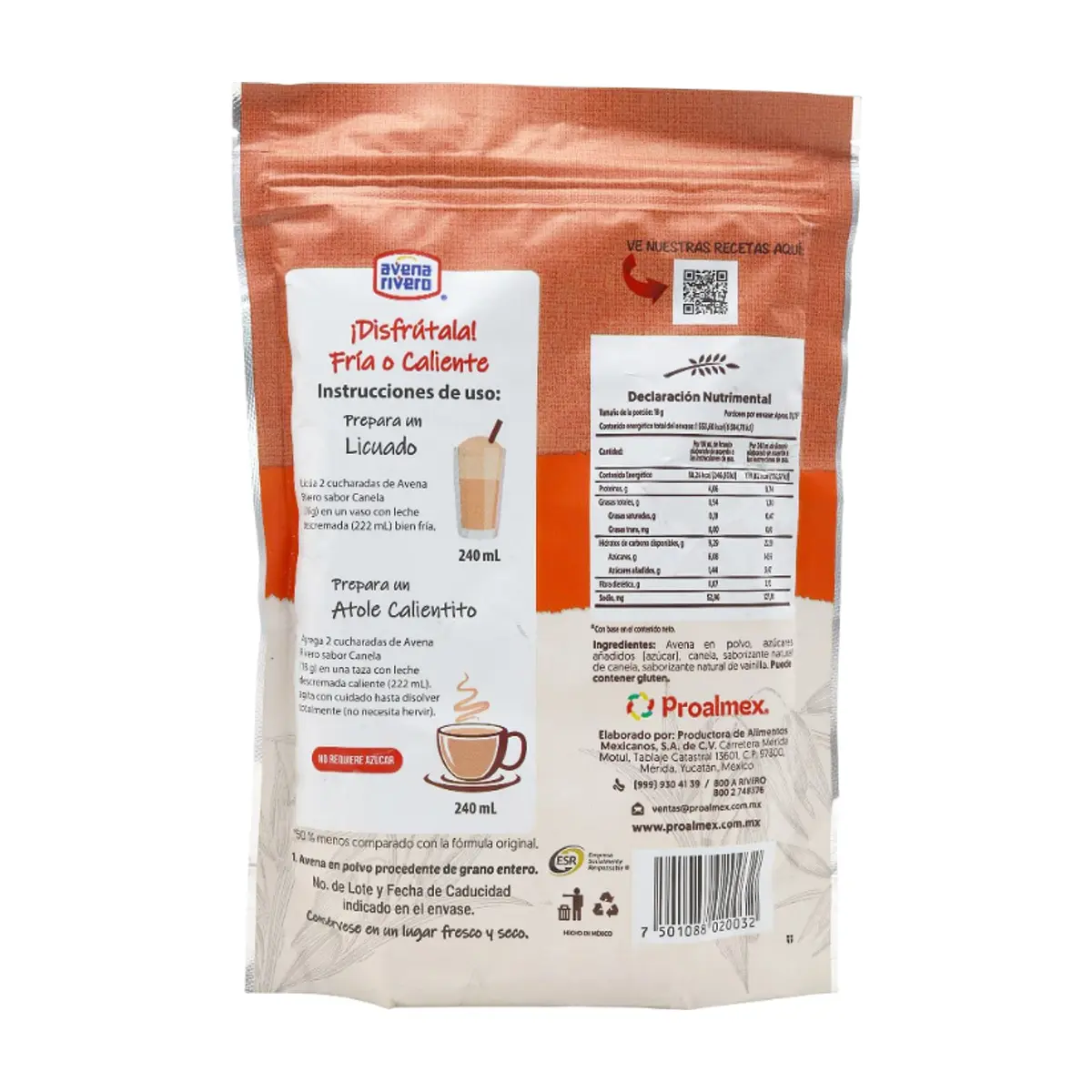 Avena en polvo sabor canela Avena Rivero (200 g / 7.05 oz) - Thumbnail 3