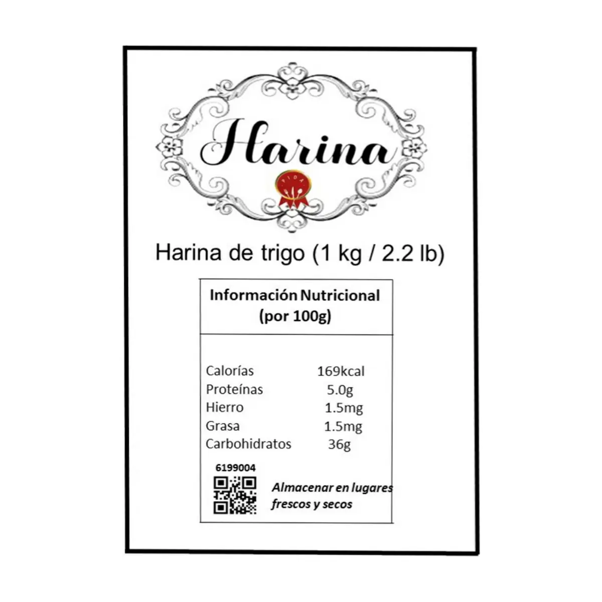 Harina de trigo Pida (1 kg / 2.2 lb) - Miniatura 2