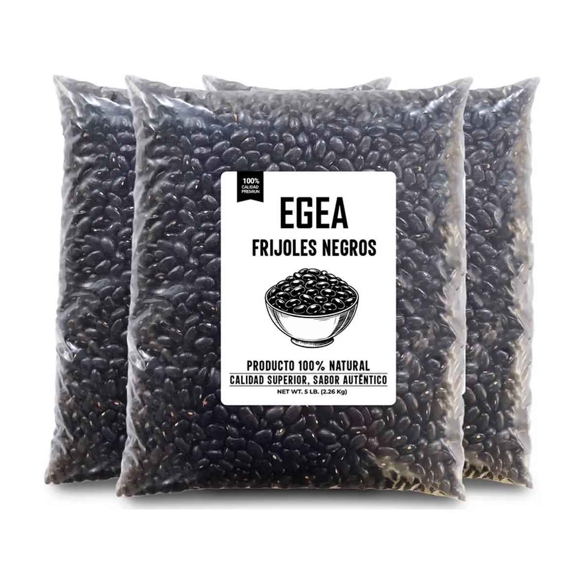 Frijoles negros EGEA (3 x 2.26 kg / 5 lb)