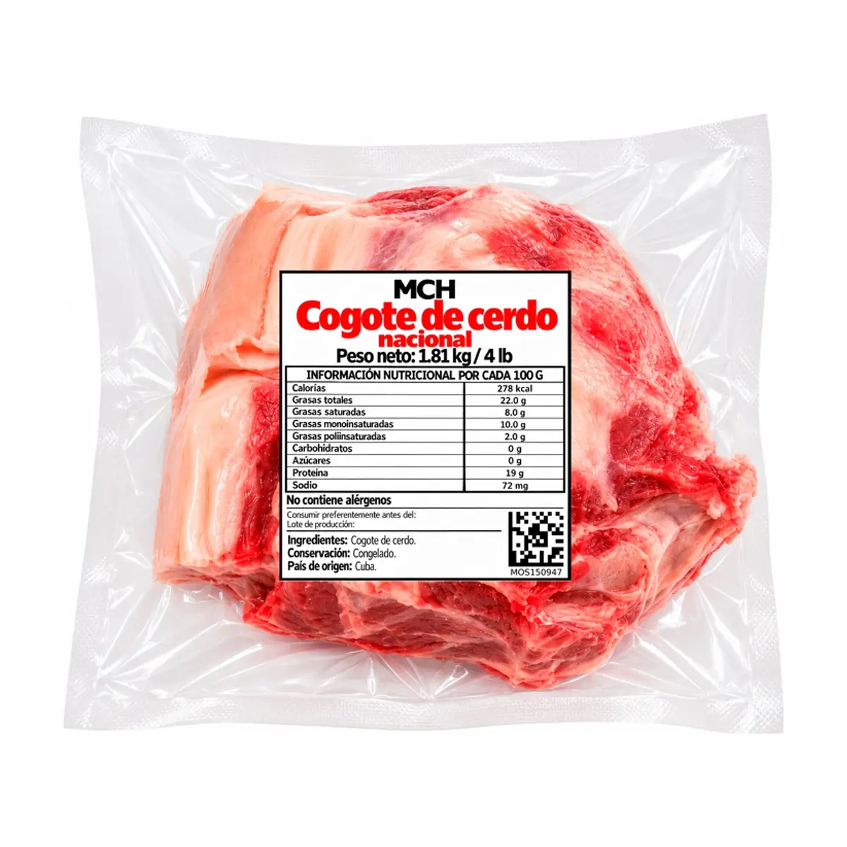 Cogote de cerdo nacional MCH (1.81 kg / 4 lb) - Miniatura 1