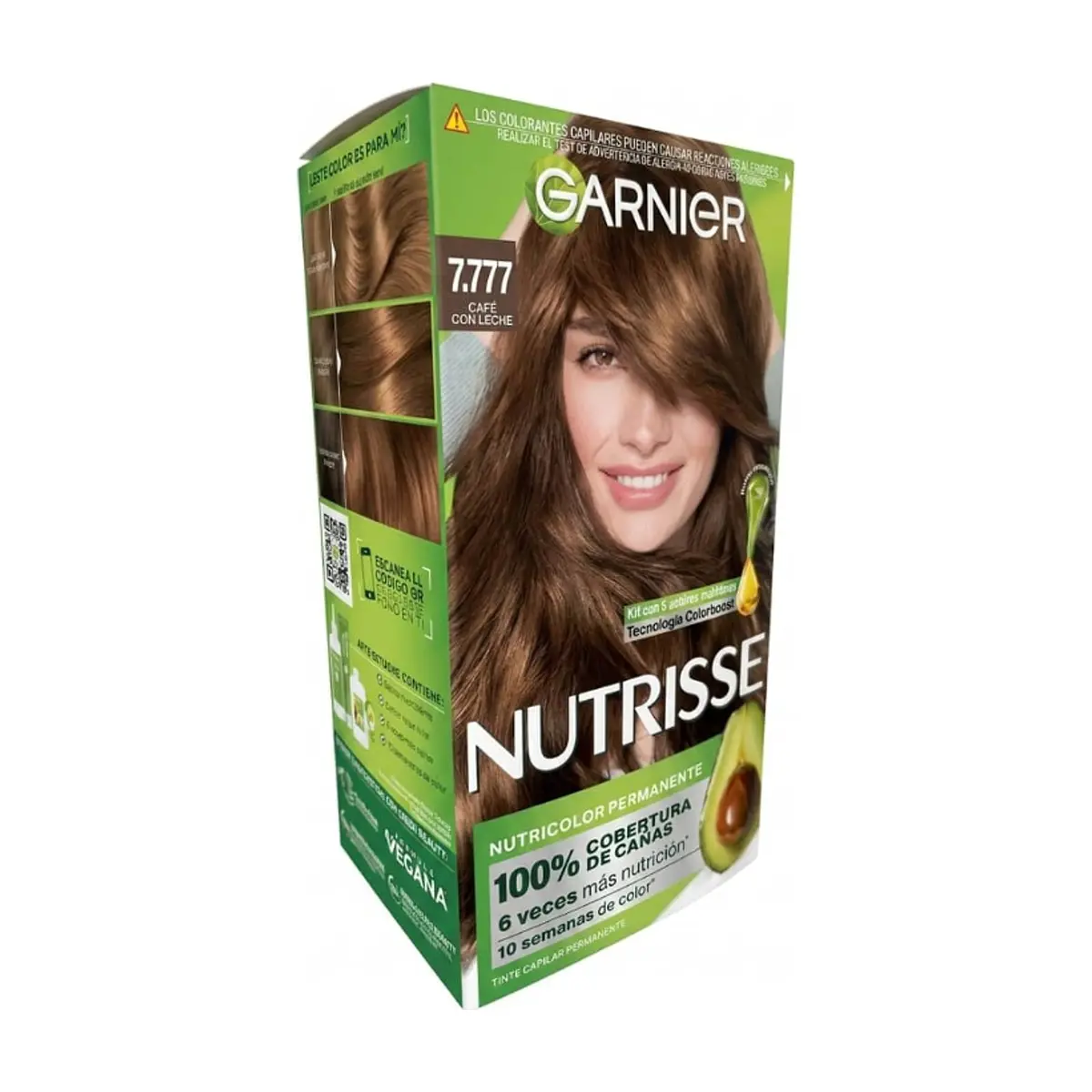 Tinte capilar permanente No. 7.777 café con leche Nutrisse Garnier