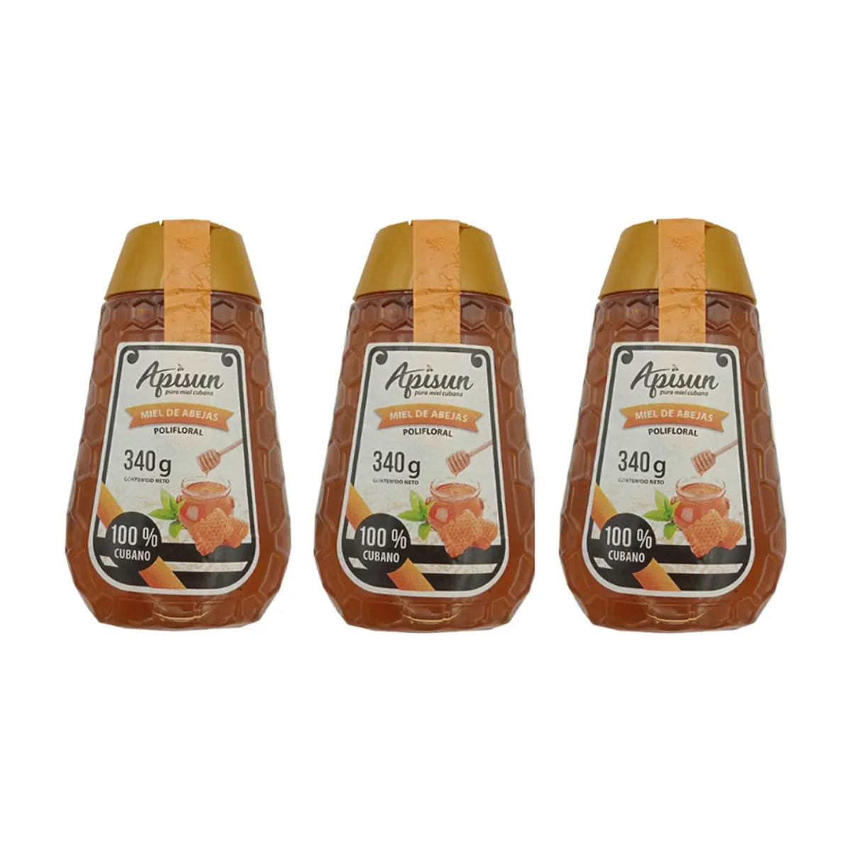 Miel de abejas Apisun (3 x 340 g / 11.9 oz)