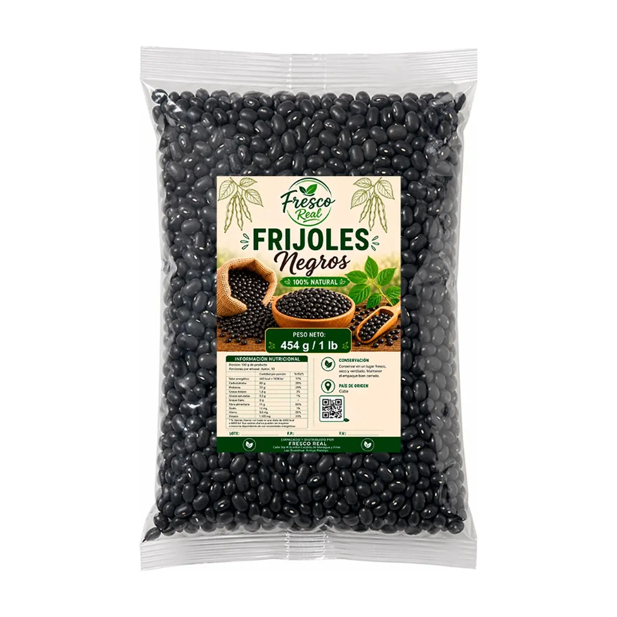Frijoles negros Fresco Real (454 g / 1 lb)