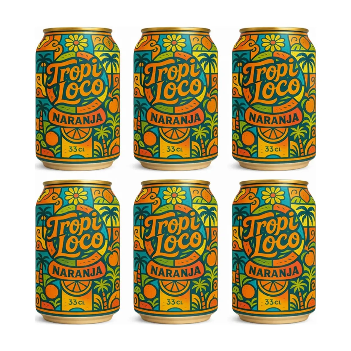 Refresco gaseado de naranja Tropi Loco (6 x 330 ml) - Miniatura 1