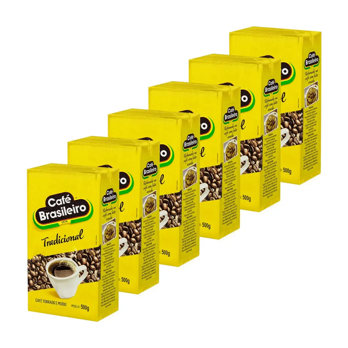 Café tradicional Brasileiro (6 x 500 g / 1.1 lb) - Imagen 1